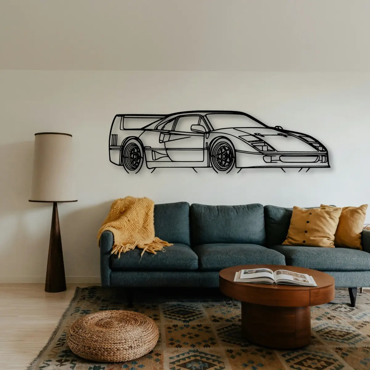 Ferrari F40 cut-metal silhouette from the Tinvibe range