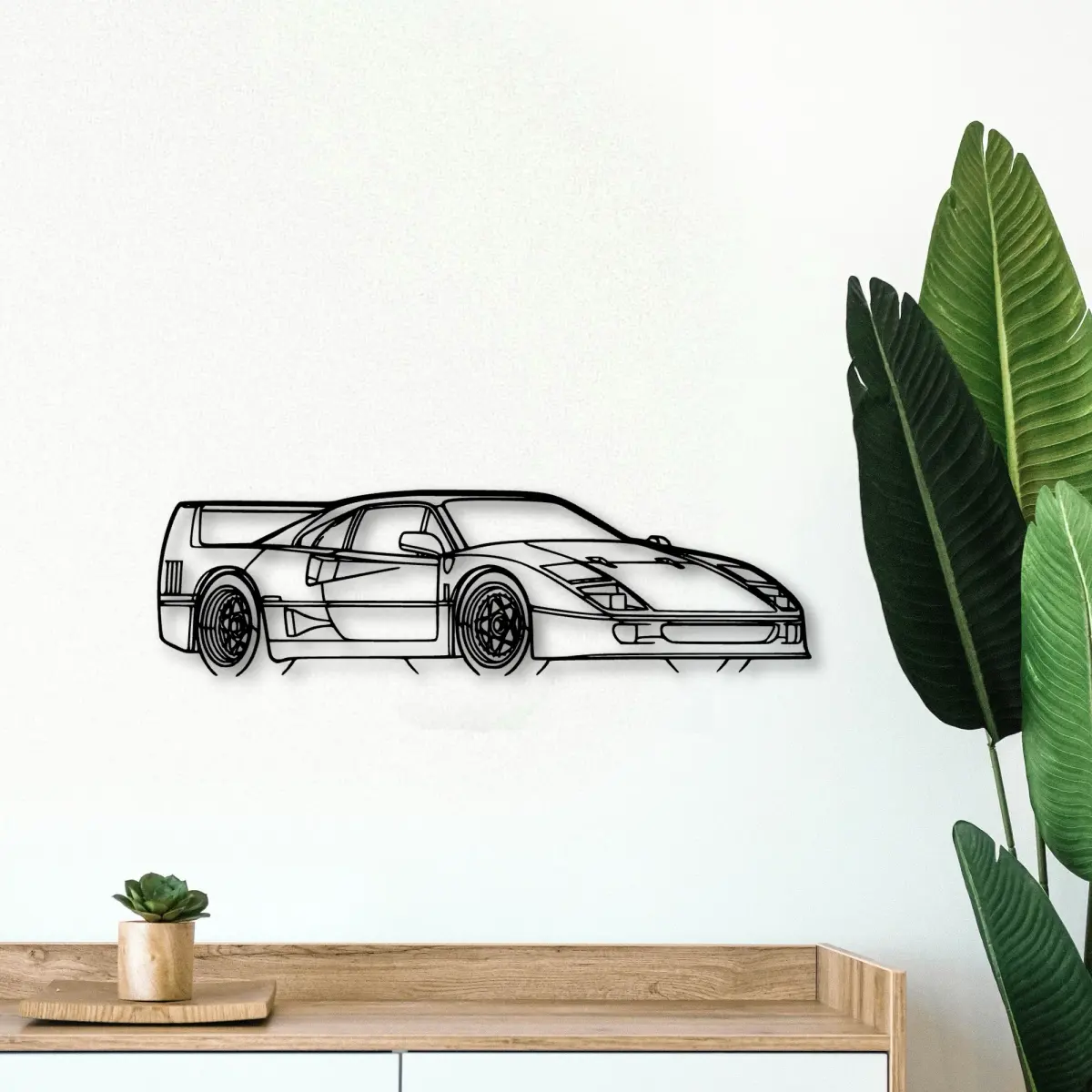 Ferrari F40 silhouette, racing stance
