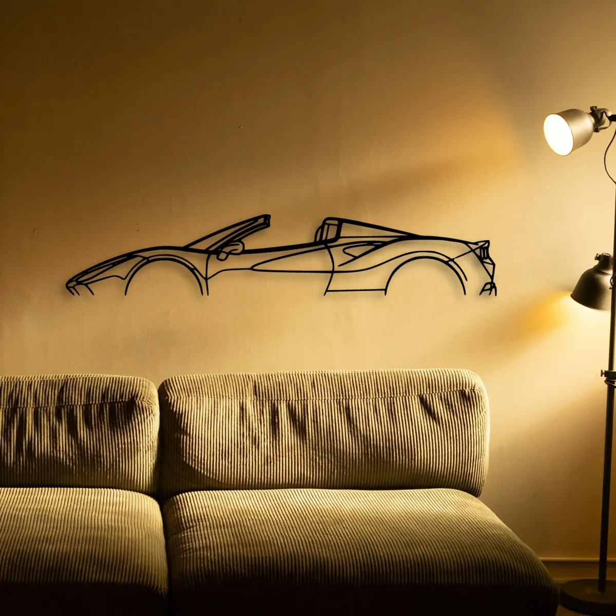 Ferrari F8 Spider outline from a different angle