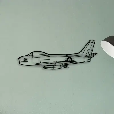 F86 Sabre — XS (50 cm) metal wall art