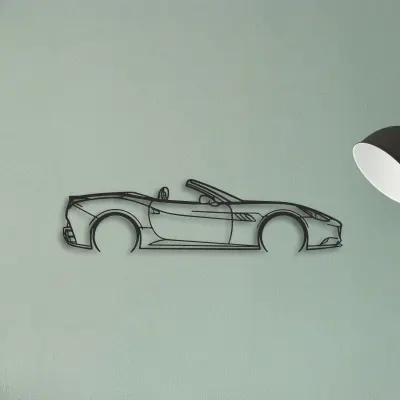 Ferrari California — XS (50 cm) metal wall art