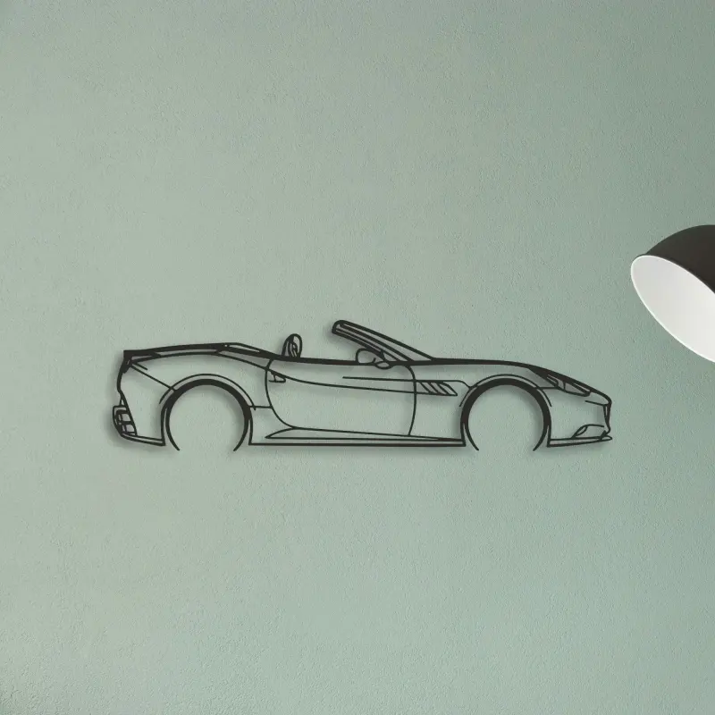 Ferrari California — XS (50 cm) metal wall art