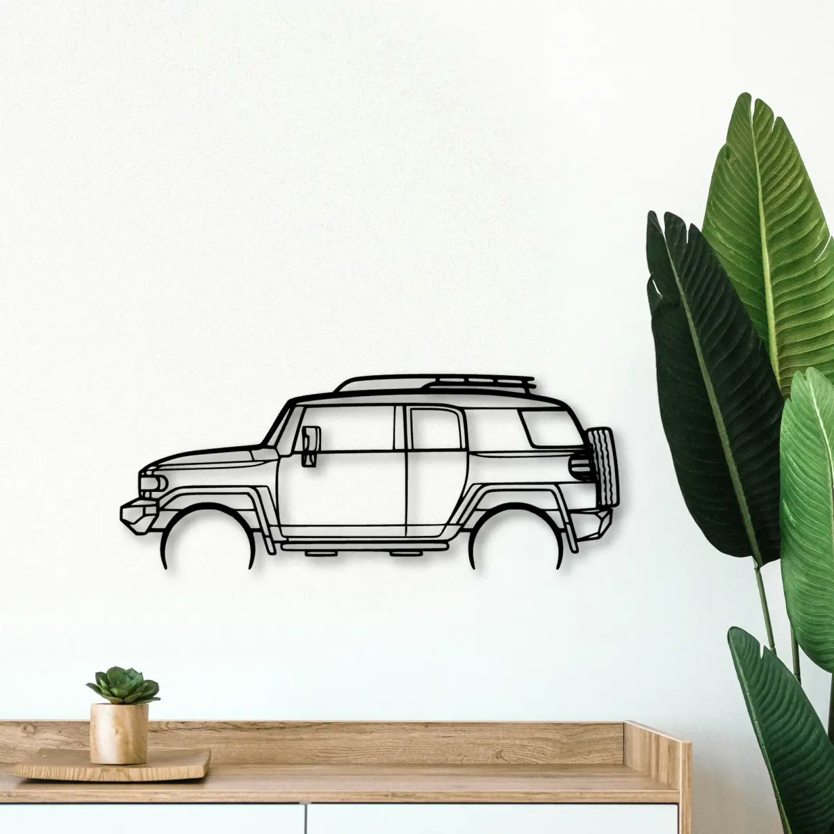 Toyota Fj Cruiser 2008 cut-metal silhouette from the Tinvibe range