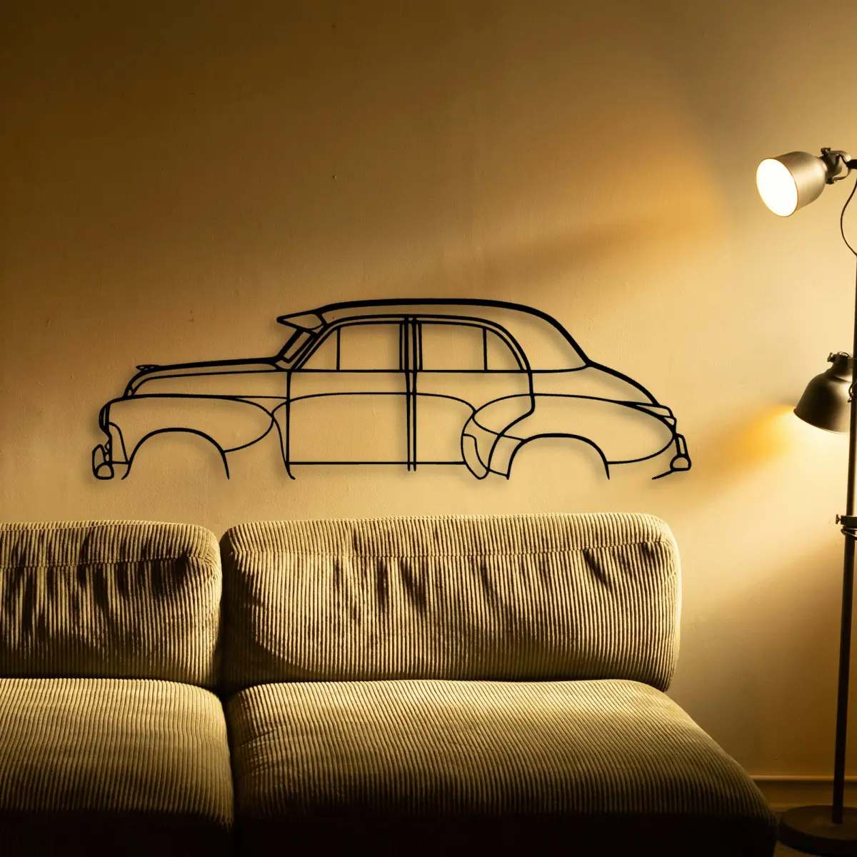 Toyota Fj Sedan 1956 cut-metal silhouette from the Tinvibe range