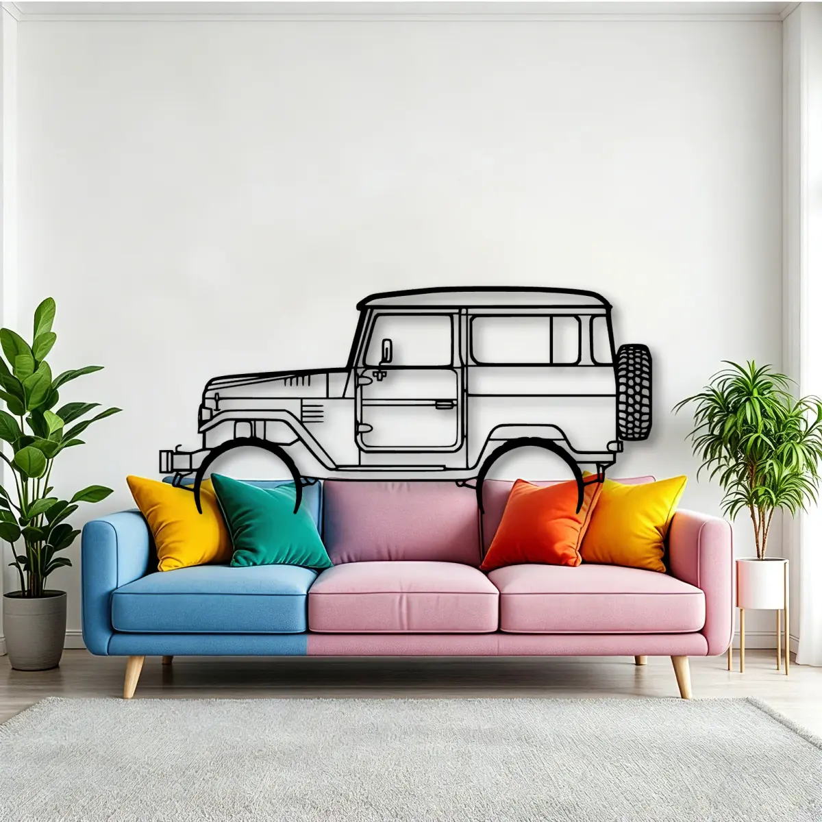 Toyota Fj40 1977 cut outline