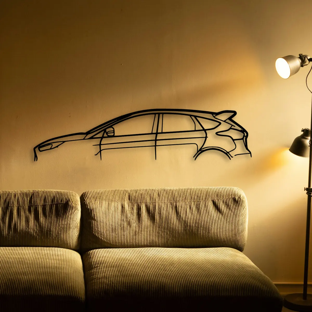Ford Focus RS outline showing proportion