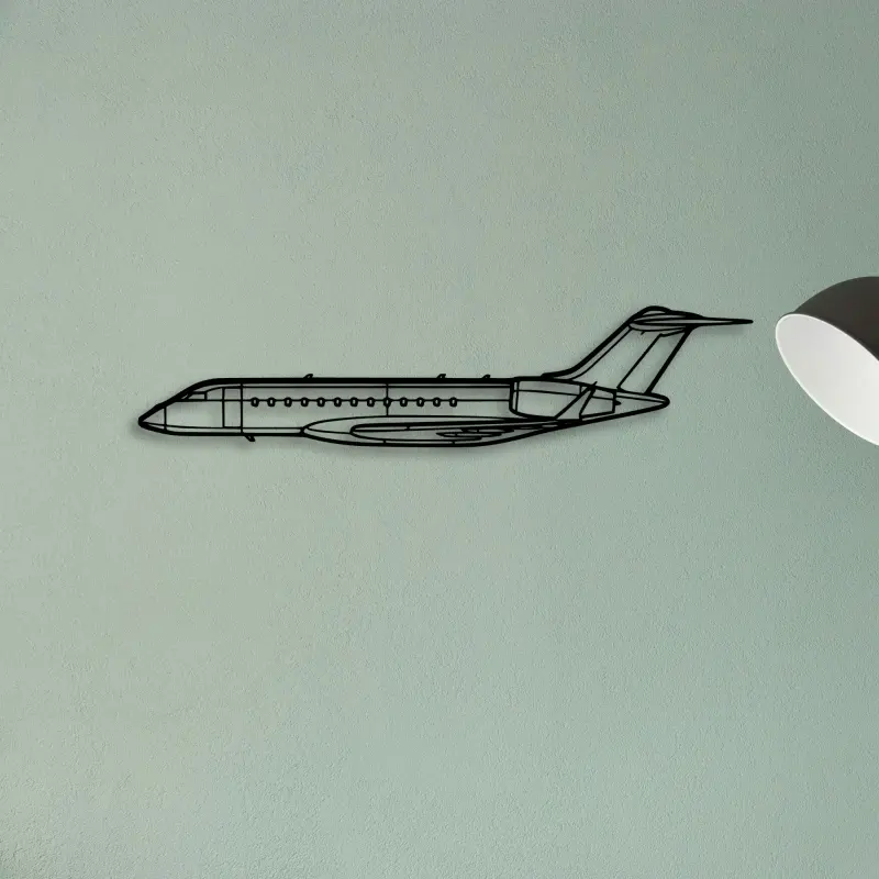 Global 6000 2018 — XS (50 cm) metal wall art