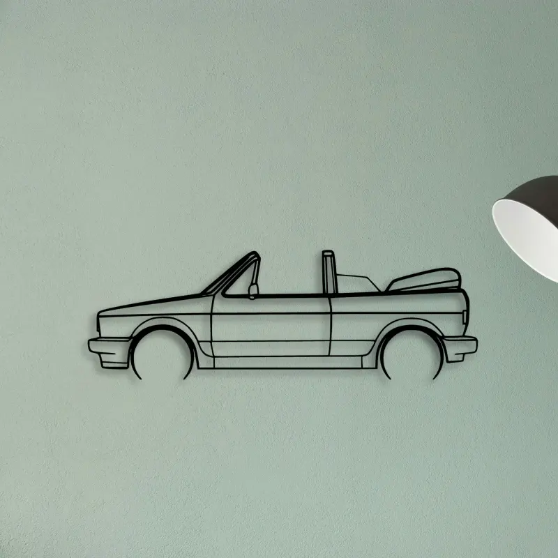 Golf 1 Sportline Cabriolet — XS (50 cm) metal wall art