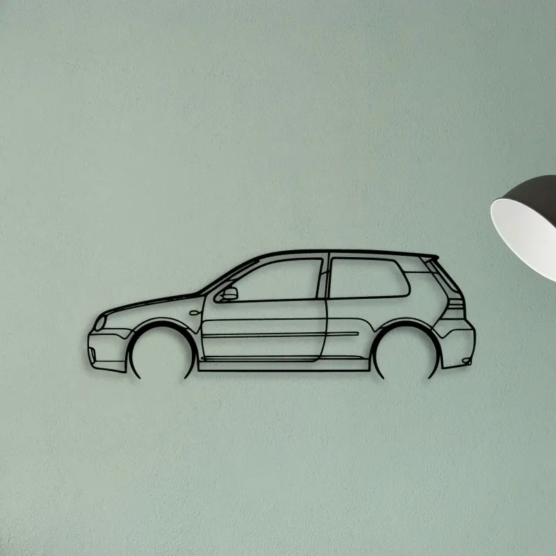 Golf 4 R32 2 — XS (50 cm) metal wall art