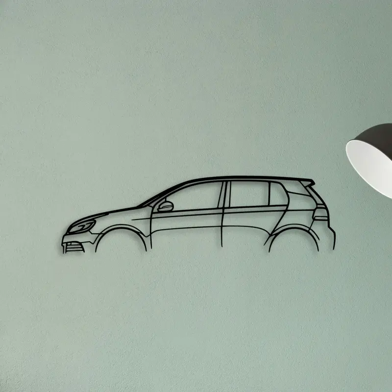 Golf 6 R 2 — XS (50 cm) metal wall art