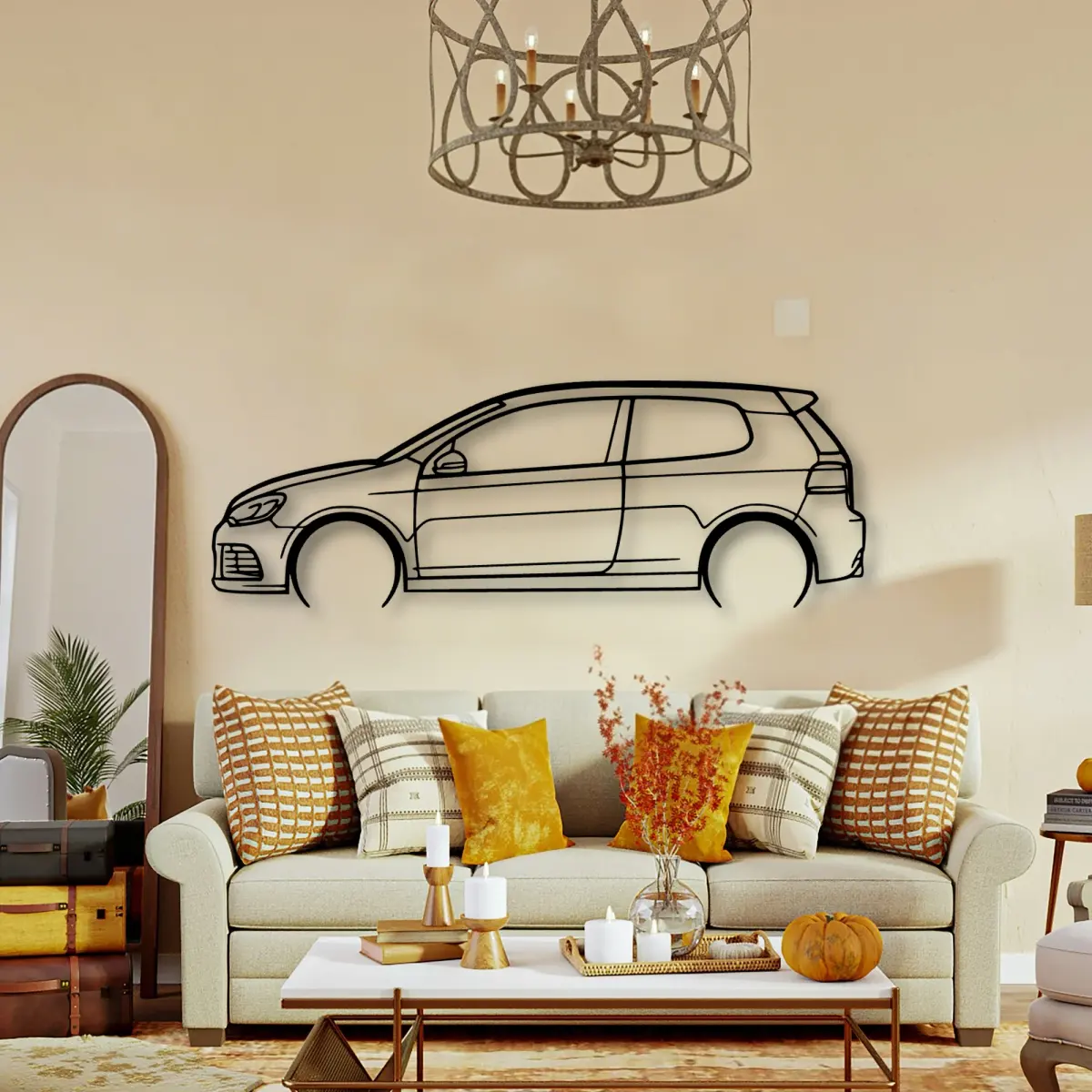 Volkswagen Golf 6 R outline in a collection