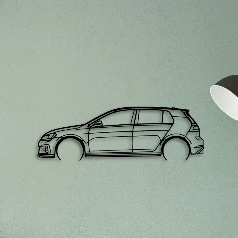 Golf 7 GTI — XS (50 cm) metal wall art