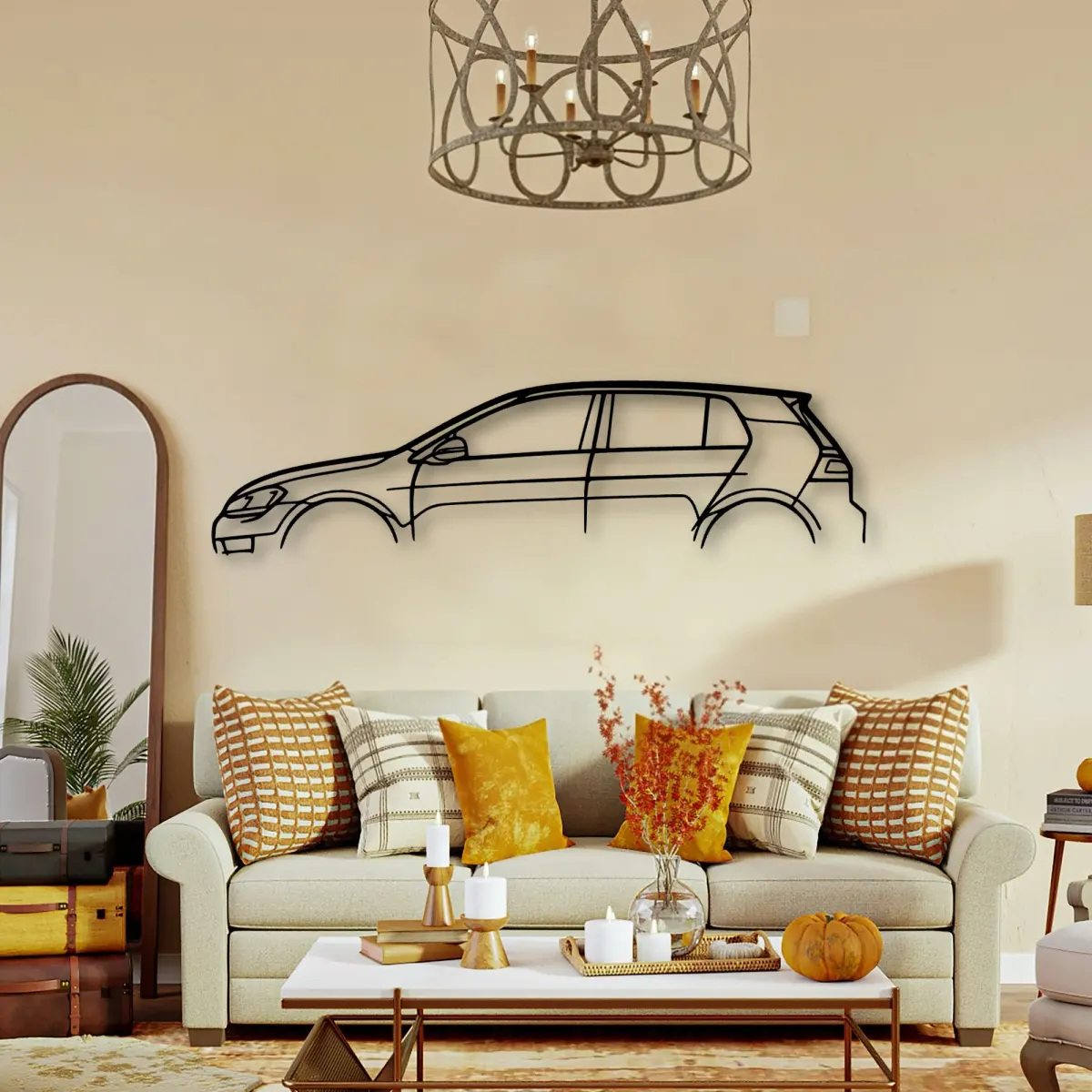 Volkswagen Golf 7 R cut outline from the Tinvibe range