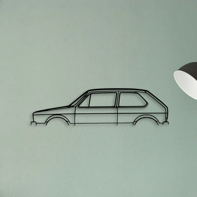 Golf MK1 1980 — XS (50 cm) metal wall art