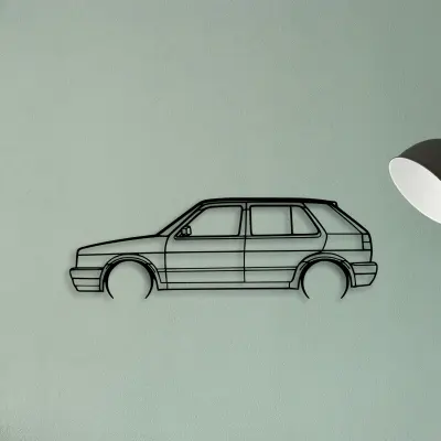 Golf MK2 GTI 1990 — XS (50 cm) metal wall art