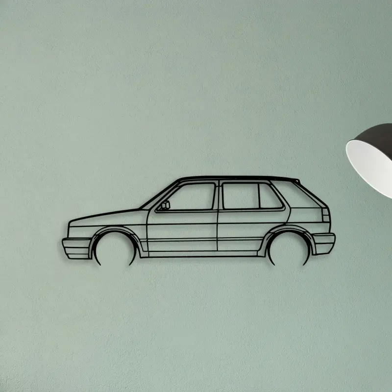 Golf MK2 GTI 1990 — XS (50 cm) metal wall art