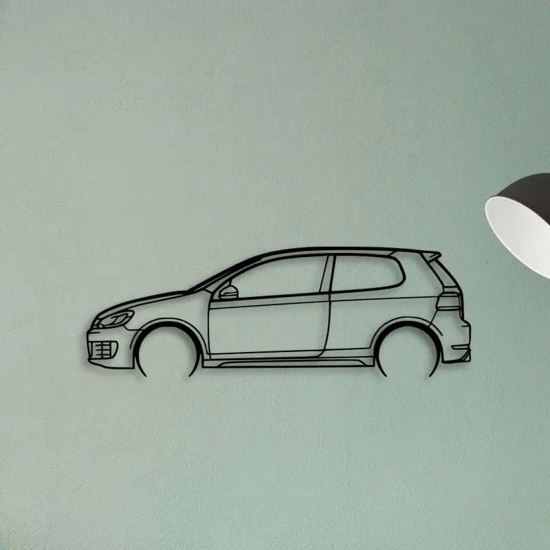 Golf MK6 GTI 2011 — XS (50 cm) metal wall art