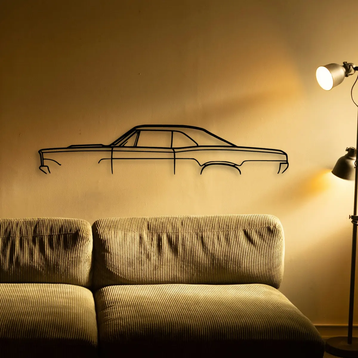 Pontiac Gto 1966 metal silhouette