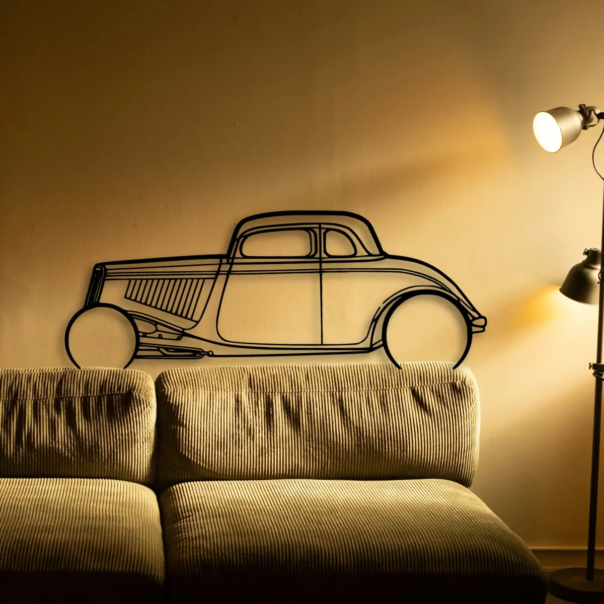 Chevrolet Highboy 1934 form on a focal wall