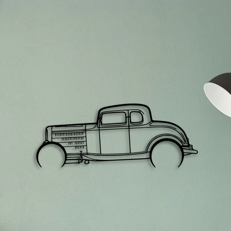 Highboy Coupe 1932 — XS (50 cm) metal wall art