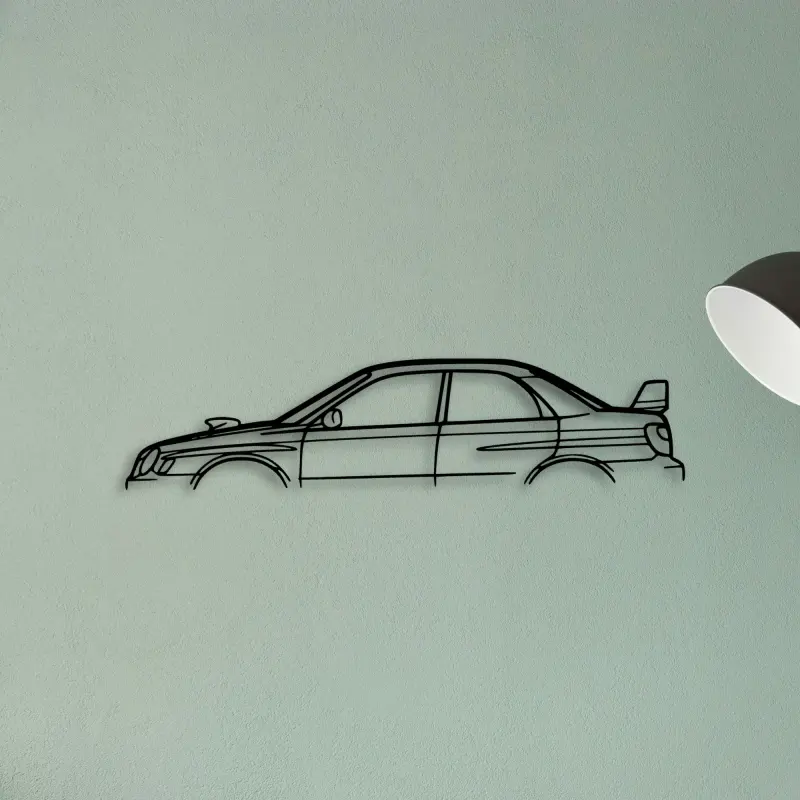 Impreza WRX STI 2002 — XS (50 cm) metal wall art