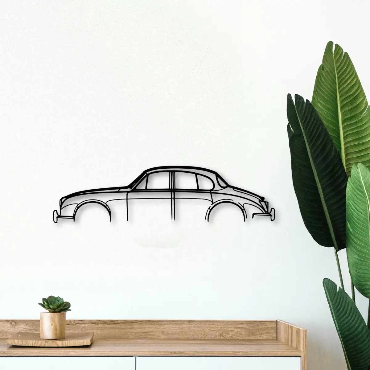 Jaguar J Mark 2 cut-metal silhouette from the Tinvibe range
