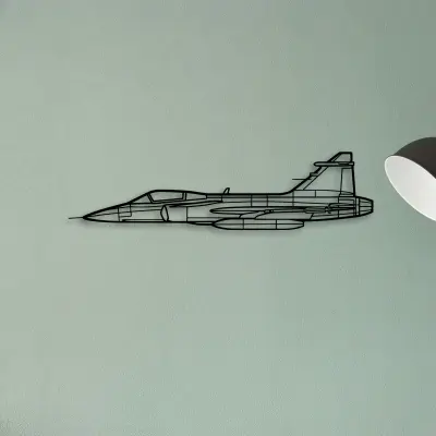 Jas 39 Gripern — XS (50 cm) metal wall art