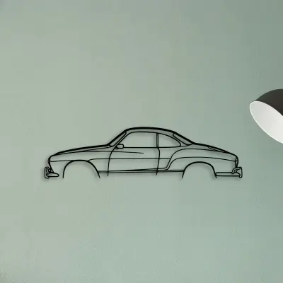 Karmann Ghia Coupe 1968 — XS (50 cm) metal wall art
