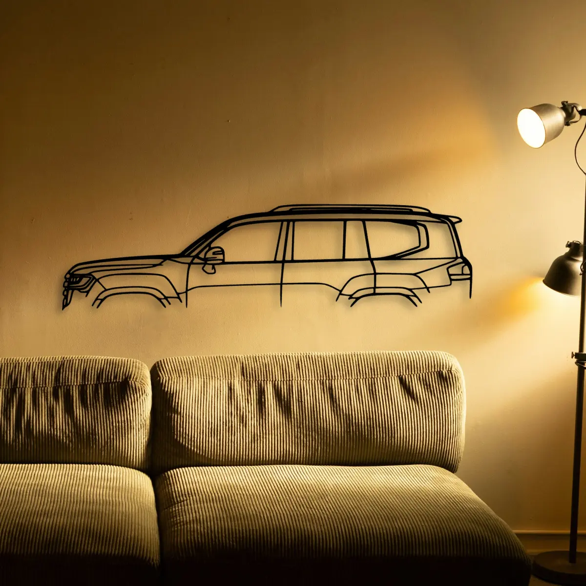 Toyota Land Cruiser 300vx 2022 outline, racing stance