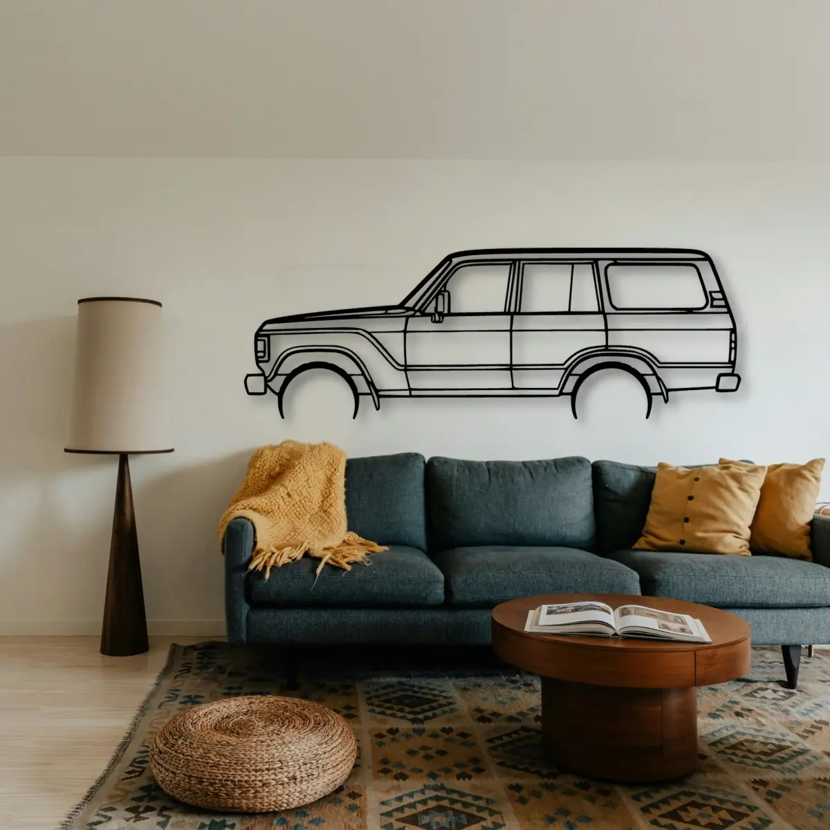 Toyota Lc Hj60 1984 outline showing proportion