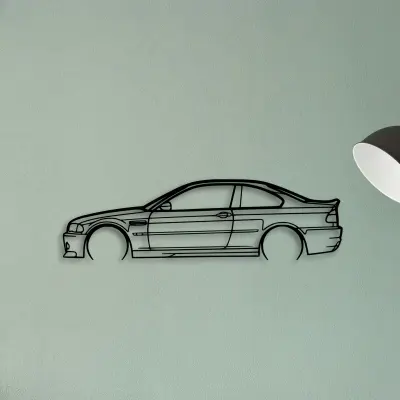 M3 E46 CSL 2 — XS (50 cm) metal wall art