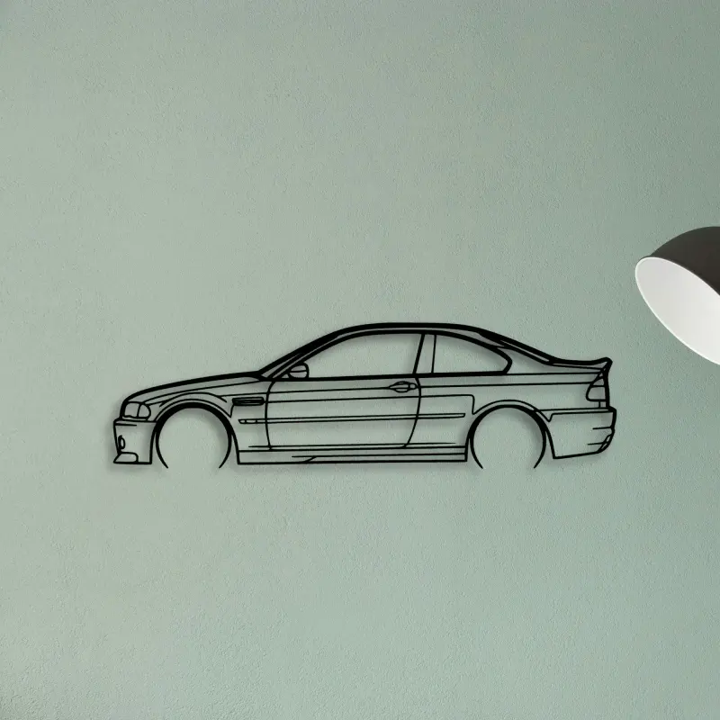 M3 E46 CSL 2 — XS (50 cm) metal wall art