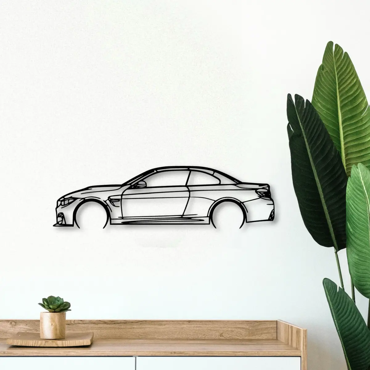 Bmw M4 2015 Convertible silhouette at feature-wall scale