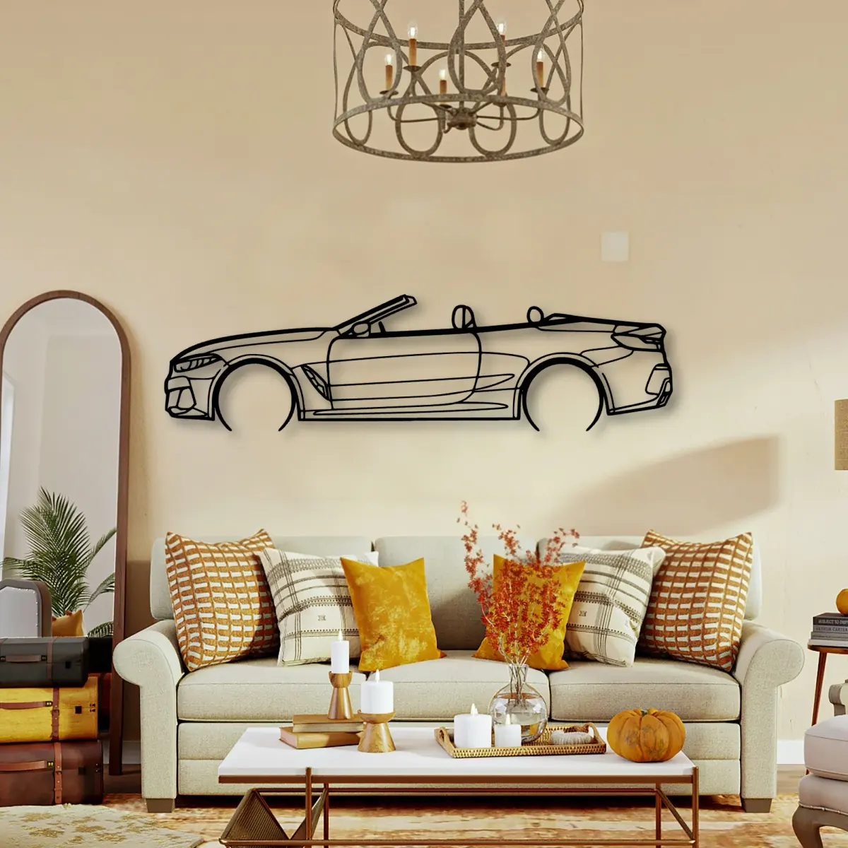Bmw M850i Convertible 2 cut outline from the Tinvibe range