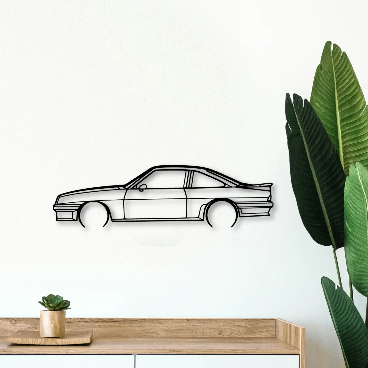 Opel & Vauxhall Manta Gsi 1988 cut-metal silhouette edge detail