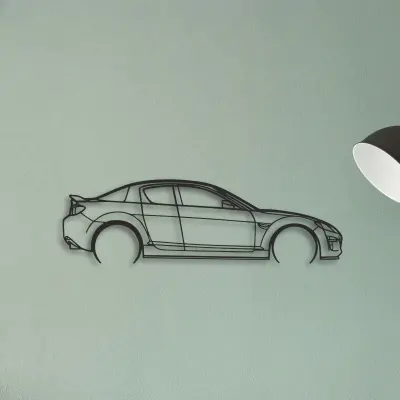 Mazda RX8 — XS (50 cm) metal wall art