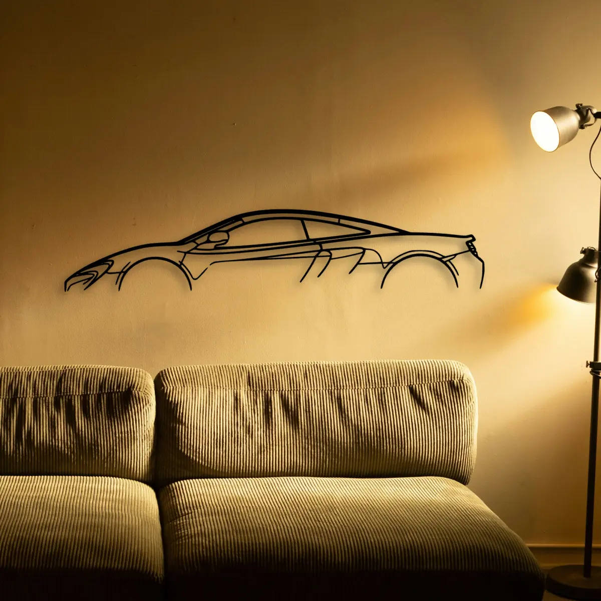 Mclaren Mcl 650s cut-metal silhouette from the Tinvibe range