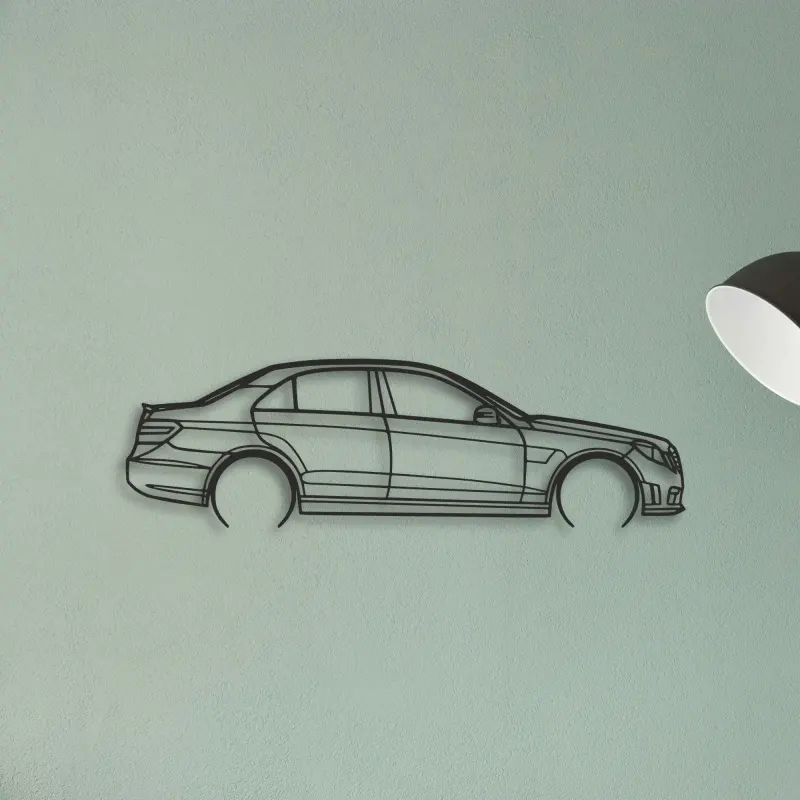 Mercedes E63 AMG — XS (50 cm) metal wall art