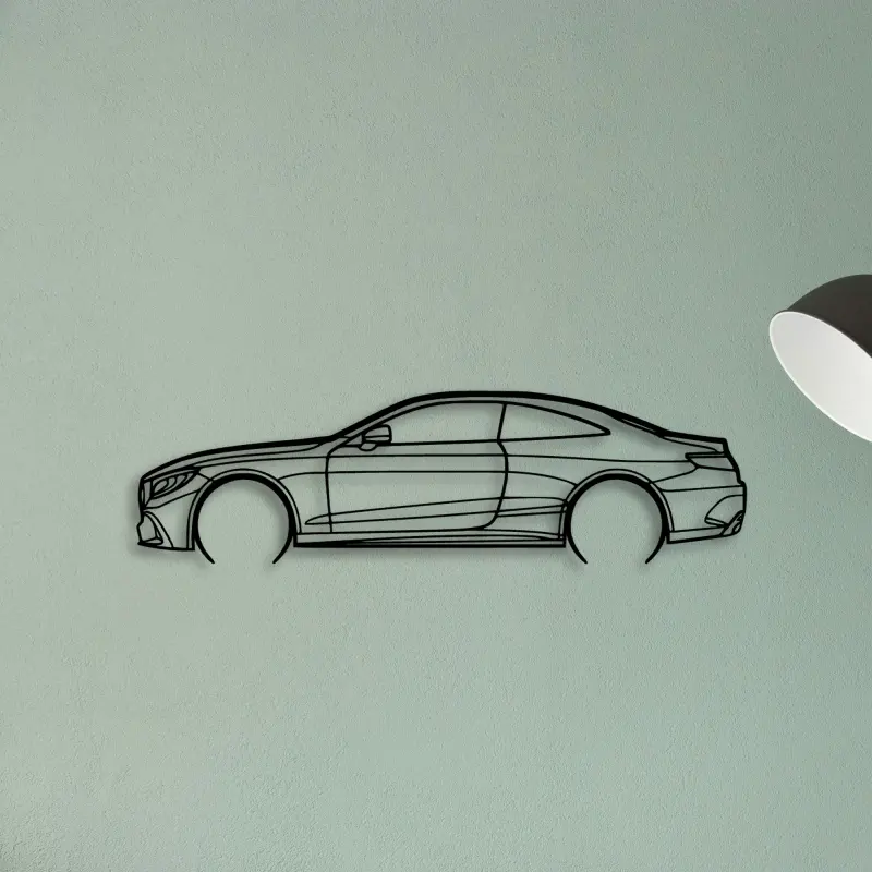 Mercedes S63 Coupe 2 — XS (50 cm) metal wall art
