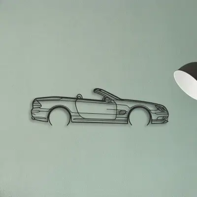 Mercedes SL55 R230 — XS (50 cm) metal wall art