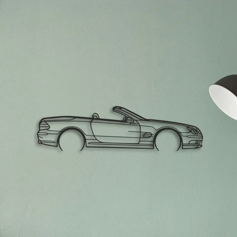 Mercedes SL55 R230 — XS (50 cm) metal wall art
