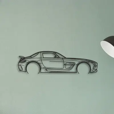 Mercedes SLS AMG — XS (50 cm) metal wall art