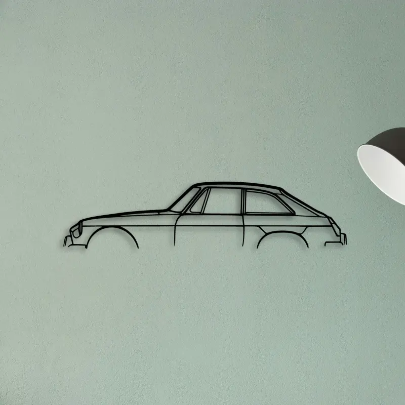 MGB GT 1969 — XS (50 cm) metal wall art