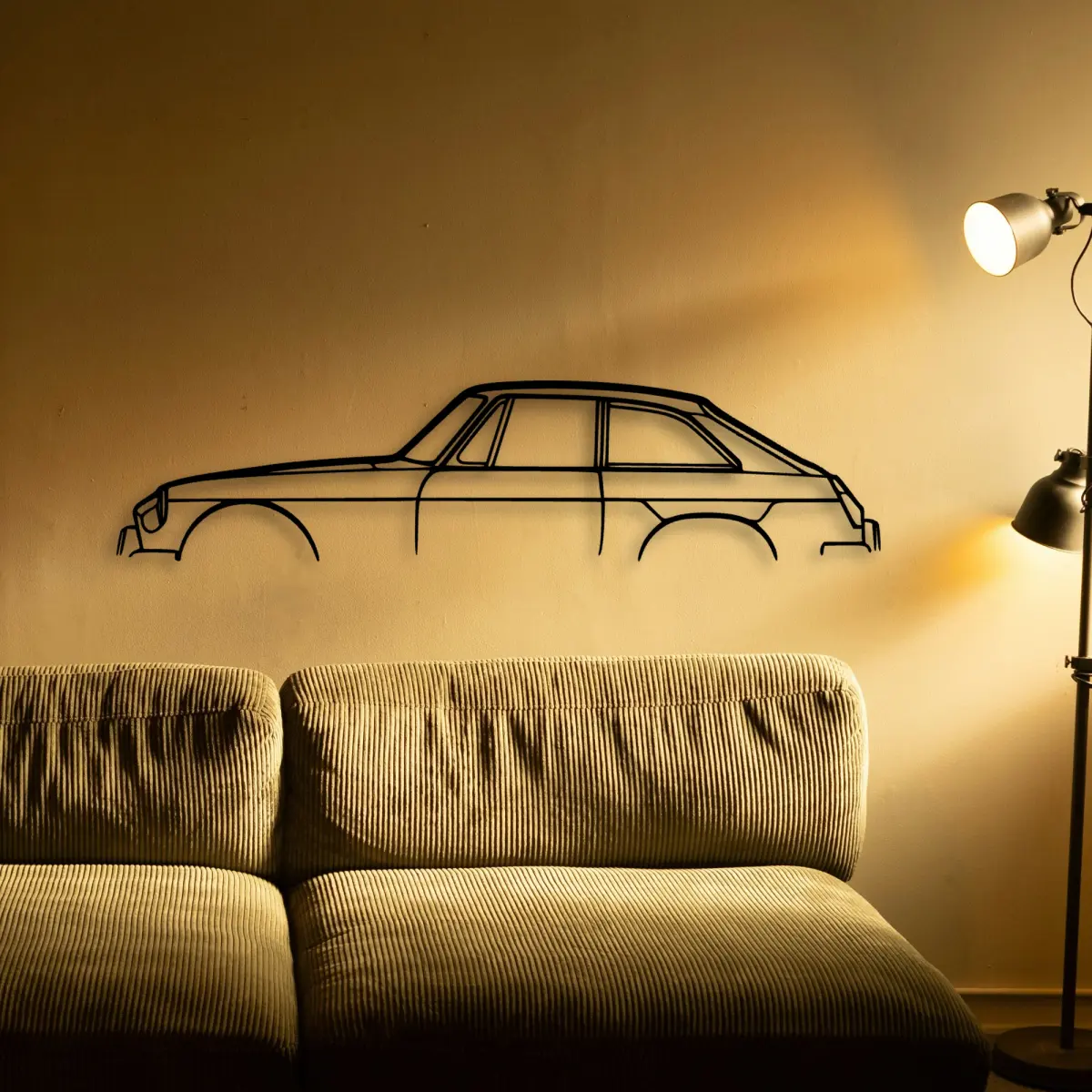 Mg Mgb GT 1969 cut-metal silhouette