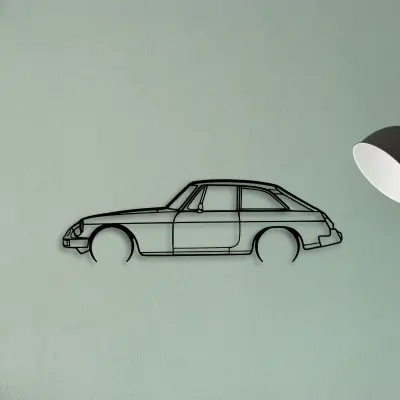 MGB GT 1978 — XS (50 cm) metal wall art