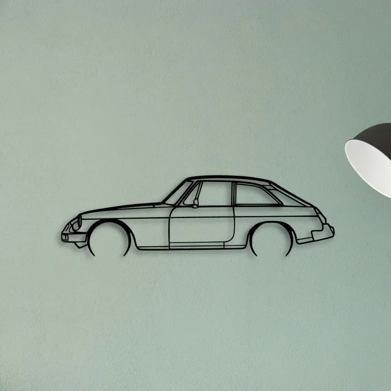 MGB GT 1978 — XS (50 cm) metal wall art