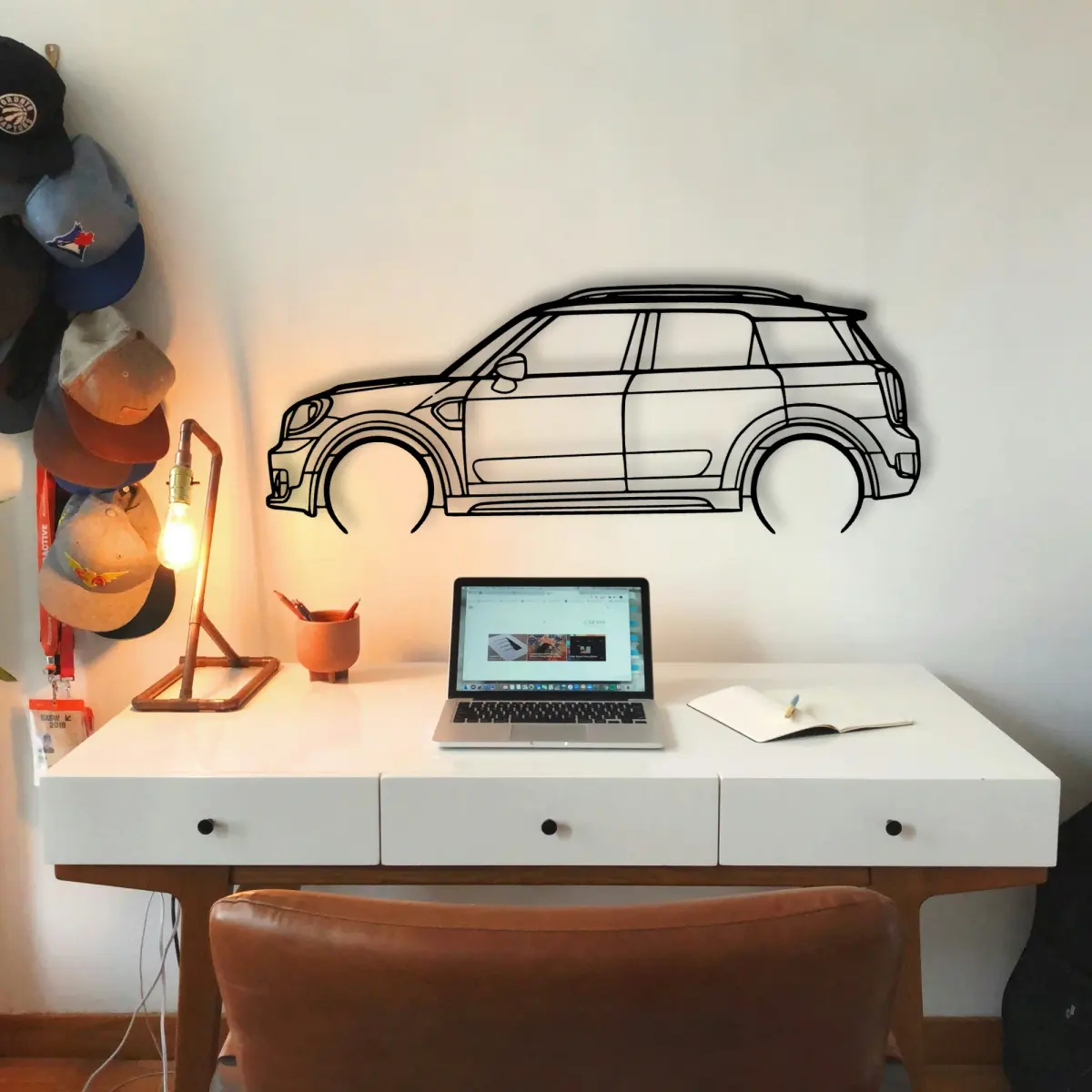 Mini Mini Countryman 2018 form at feature-wall scale