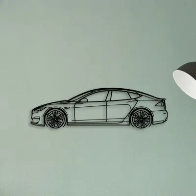 Model S Plaid 2022 — XS (50 cm) metal wall art