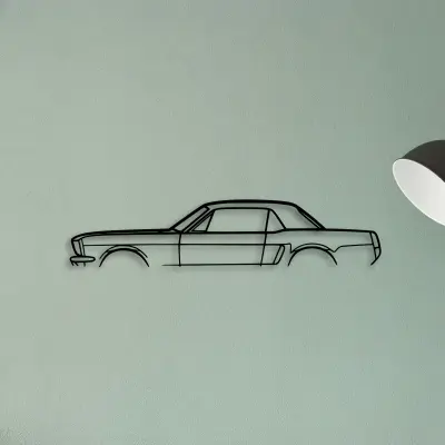 Mustang 1965 2 — XS (50 cm) metal wall art