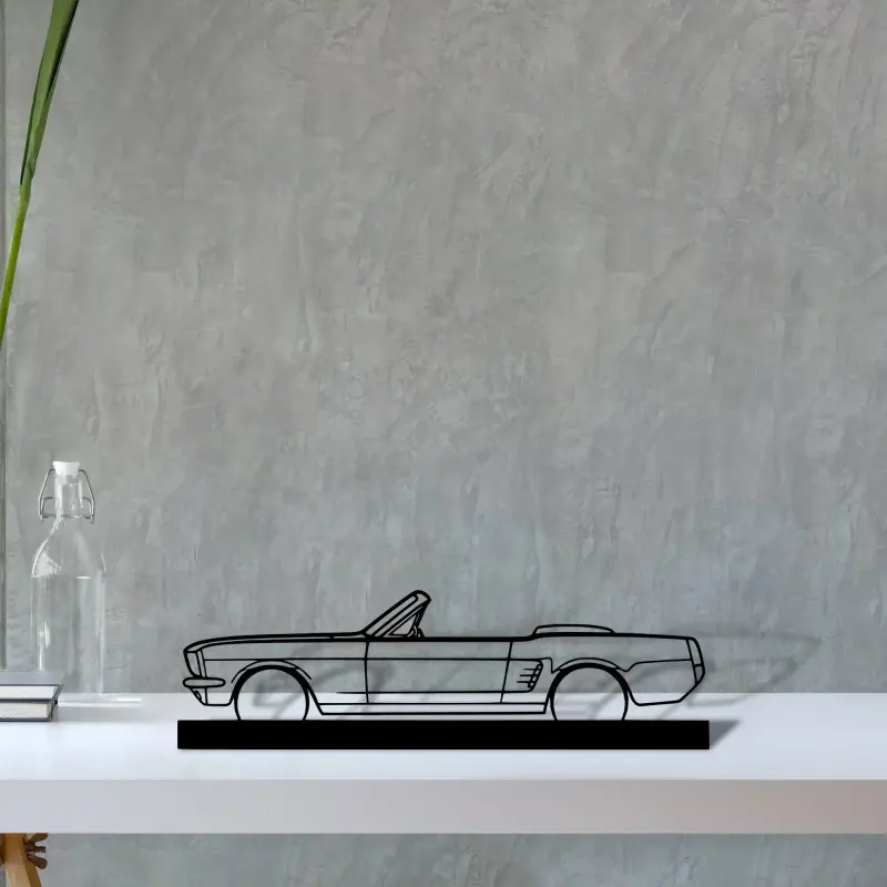 mustang-1966-convertible — S (30 cm) metal wall art